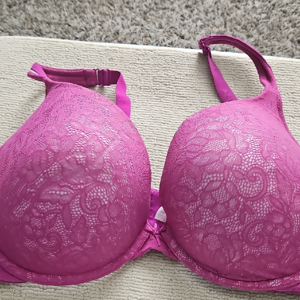 Cacique Lace Bra in Rich Magenta